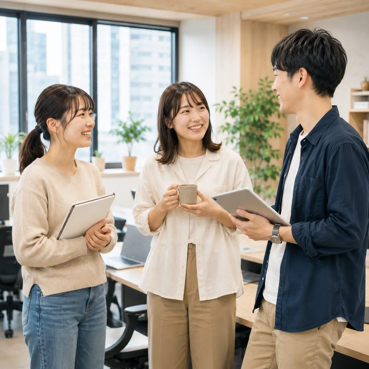スタッフ同士のコミュニケーションを表現したイメージ